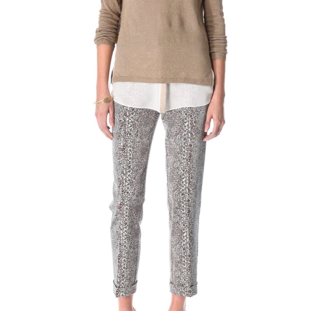 Tory Burch Bilspn Printed Pants Cuff 6